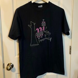 VTG 1985 Hanes Beefy T single stitch black funny graphic possum tee sz L